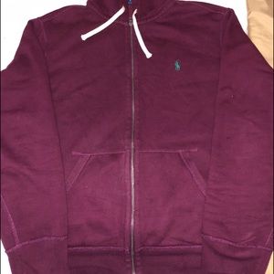 burgundy polo jogging suit